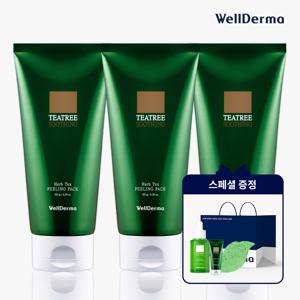 [가정의달혜택] 티트리 쑥성분 묵은각질 제거 약초 필링팩 150g 3개 브러쉬포함 (+시카세럼1개+필링팩미니1개+스펀지1개+쇼핑백)