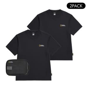 쿨링 기능성 1+1 2PACK 반팔 티셔츠 CARBON BLACK