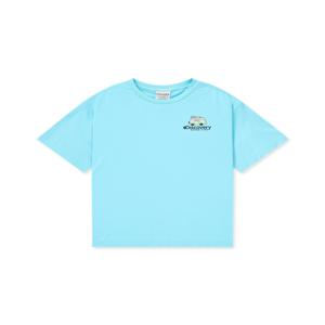 키즈 핫썸머 카툰 백 그래픽 반팔티셔츠 (D.Aqua blue)