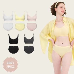 뉴컬러 입고! [최초가 144,000원][브라5+팬티5] 하트핏 캐미 브라팬티 세트