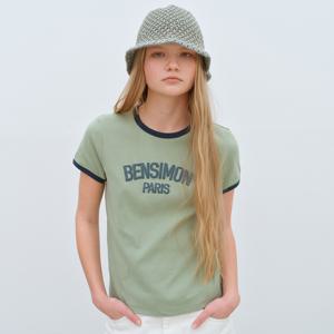 BENSIMON LOGO RINGER TEE - SAGE GREEN