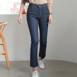 (S~XL) 자체제작 쫀쫀스판 속밴딩 부츠컷 데님팬츠