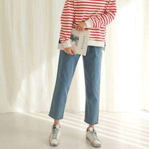 (S~2XL) 자체제작 밴딩으로편한 배기핏 일자청바지