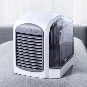 리빙에디션 탁상용 무드등 냉풍기 휴대용 미니 에어 쿨러 LED 선풍기 에어컨 냉방 얼음