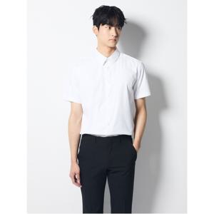 [CODI GALLERY]히든 버튼 클래식 반소매 셔츠 화이트 (슬림핏)-CBSDSWVC04
