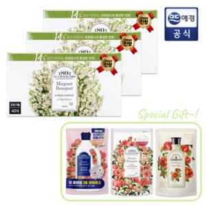 (르샤트라1802)생화향기 건조기용 드라이시트 뮤게부케 40매 x 3개 + 생화 set 증정
