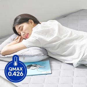 (20%쿠폰) 시원한 쿨쿨 여름 부드러운 냉감 쿨 침대 패드 3size (QMAX 0.426)