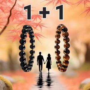 천연석 1+1 호안석 흑요석 염주 커플 건강팔찌 십자가팔찌 목걸이 고급선물증정