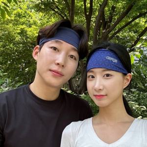 윙스 멜란지 헤어밴드 넓은 헤드 밴드 땀 운동 스포츠  머리띠