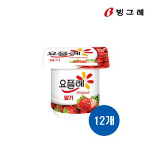 빙그레 요플레 오리지널 딸기 85g 12개