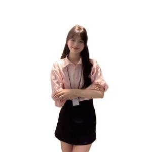 이른 봄 2025 신상 핑크 긴팔 셔츠 여자 봄가을 내복 셔츠 헐렁헐렁 캐주얼 백합 상의