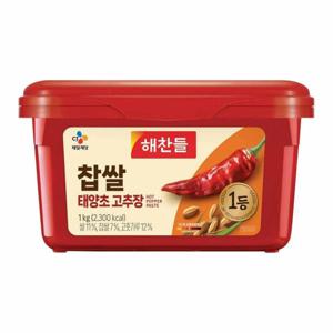 CJ 해찬들 찹쌀 태양초고추장 1kg 엄마손맛 한식 반찬 만능소스 맛도리 밥도둑