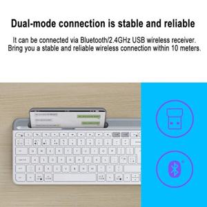 Logitech K580 무선 키보드 휴대용 오리지널 멀티 장치 2.4G Bluetooth 통합 듀얼 모드 PC 태블릿 전화