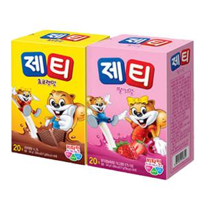 동서 제티 초코렛맛 20T + 딸기맛 20T 우유에 타먹는 어린이 음료 간식