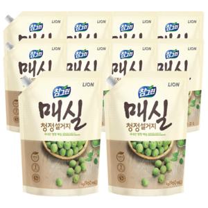 라이온 참그린 매실 청정 주방세제 1L 리필 10개