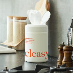 퓨어네이처 Cleasy 클리지 세정살균 청소용물티슈 180매입 99% 살균 항균 저자극 세정티슈 청소티슈