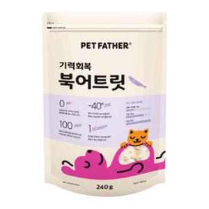 펫파더 고양이간식 동결건조 간식 대용량 240g 북어 국내생산 원재료 100% 소비자만족도 97%