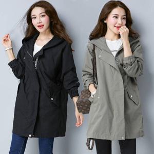 여성 후드집업 바람막이 점퍼 데일리 봄 가을 방풍 예쁜 트렌치 코트 재킷 오버핏 데일리룩 아우터 자켓 빅