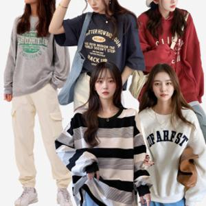 파격할인 애띠앙 여자 맨투맨/티셔츠/롱티/원피스/빅사이즈/박스티/루즈핏/반팔티