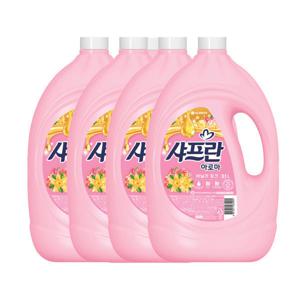 기분좋은향기 샤프란 섬유유연제 바닐라 핑크3.1L 4개