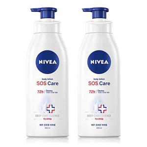 니베아 SOS케어 바디로션 400ml x2개 72h 극건조용