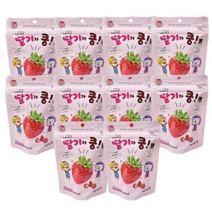 뽀로로 딸기가 쿵 10개 아기 간식 과자 동결건조 딸기칩