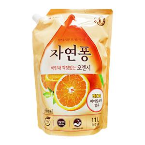엘지 자연퐁 주방세제 비린내 걱정없는 오렌지 1.1L 1