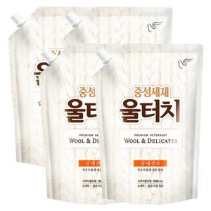 피죤 울터치 프리미엄 중성세제 리필 1300ml 4개
