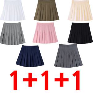 1+1+1 플리츠 스커트 속바지+지퍼+버튼 스커트