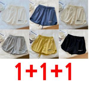 1+1  반바지 여름 신상 루즈핏 아우터 홈웨어 하의 하이웨스트 캐주얼 와이드 요가 핫팬츠 스포츠 여성복