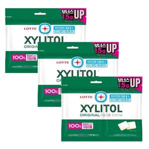 롯데껌 자일리톨껌 오리지날 105g X3봉/리필용 /115g X3개(증량)발송