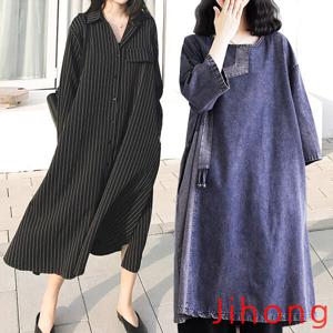루즈핏 롱원피스 모음 셔링 플리츠 플레어 미시 마담