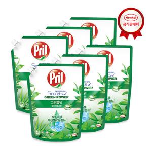 프릴 그린파워 알로에베라 1L x6개 친환경 고농축 1종 주방세제