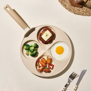 트루쿡 국산 세라믹 4구 에그팬 인덕션 계란 후라이팬 / 베이지 4구에그팬