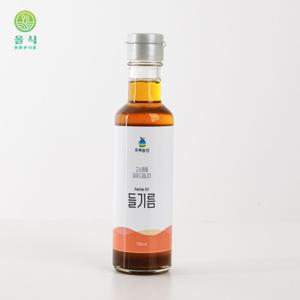 오복농산저온압착 국내산 통 들깨로 착유한 들기름 180ml 1병