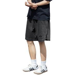남성 여름용 밑단 트임 디자인 워싱 데님 반바지