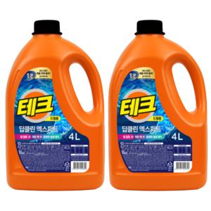 테크 딥클린 엑스퍼트 액체세제 드럼용 4L x 2개