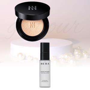헤라 블랙 쿠션 본품 15g 21C1 로제바닐라+헤라 메이크업 픽서 30ml 구성 세트