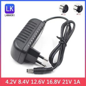 DC 파워서플라이 직류 전원 공급장치 18650 리튬 배터리용 AC 100 240V 21V 8.4V 12.6V 16.8 V 1A 1000MA