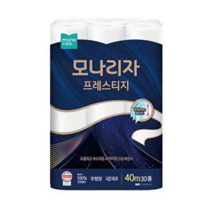 네이처블랑 프레스티지 40m 30롤 1팩 화장지 모나리자