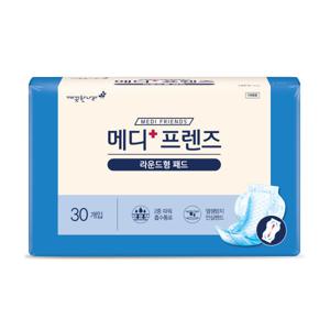 메디프렌즈 속기저귀 라운드형패드30매8팩/박스특가