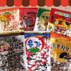 더식품 종합캔디 대용량 7종 중 택1 유가 땅콩 카라멜 호박엿 누룽지 홍삼 계피 종합과일 사탕