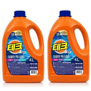 (텐바이텐)테크 세탁세제 딥클린 엑스퍼트 세제 일반 4L 2개