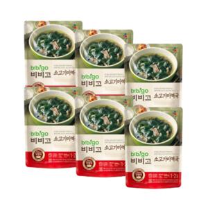 비비고 소고기 미역국 500g x 6팩