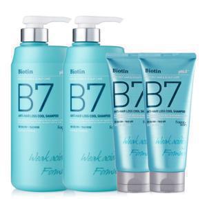 B7 약산성 쿨 탈모샴푸 1000ml +1000ml+200ml / 안티헤어로스