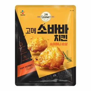 CJ 비상식량 고메 소바바치킨 소이허니 순살 375g 아이들반찬 야식 안주 캠핑 혼밥 자취 한끼 밥반찬