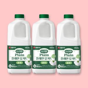 서울우유 더진한 순수무가당 플레인요거트 1800ml X3개 당무첨가 그릭요거트 샐러드토핑 만들기