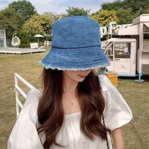 챙넓은 데님 여성 버킷햇 봄 여름 워싱 청 벙거지모자 ODM-BUCKET07
