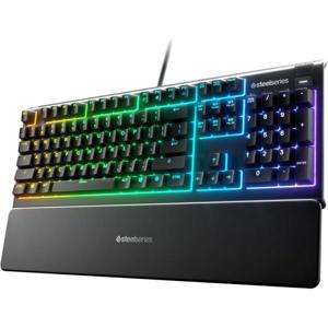 게이밍 키보드 게임 PC Steel Series Apex 3 RGB  10존 조명 IP32 방수 프리미엄 마그네틱 손목 받침대와