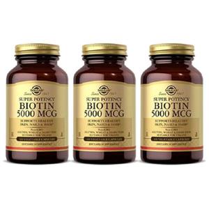 3개 Solgar 솔가 비오틴 5000 mcg 100 베지캡슐